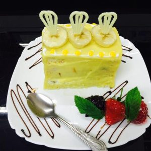 Prajitura cu banane si frisca nr 1008