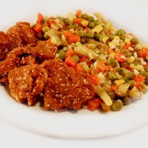 Ciuperci pane cu legume mixte