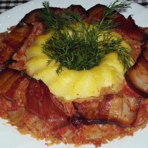 Varza calita cu bacon afumat