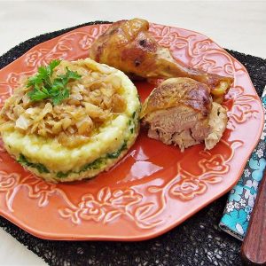 Varza calita cu orez si pulpe de pui