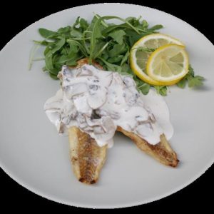 File de cod cu sos alb de ciuperci