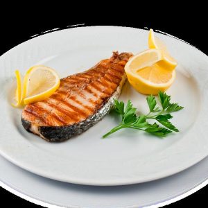 File de somon la gratar + garnitura la alegere