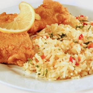 Peste pane cu orez si legume