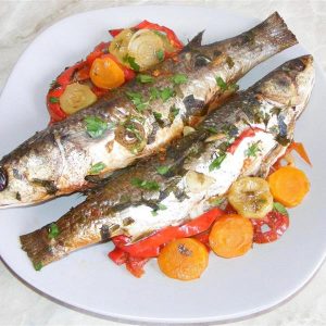 Chefal la gratar cu legume la cuptor