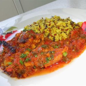 Tocanita cu carne de vita cu orez si legume