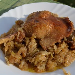 Varza calita cu pulpa de gasca si legume